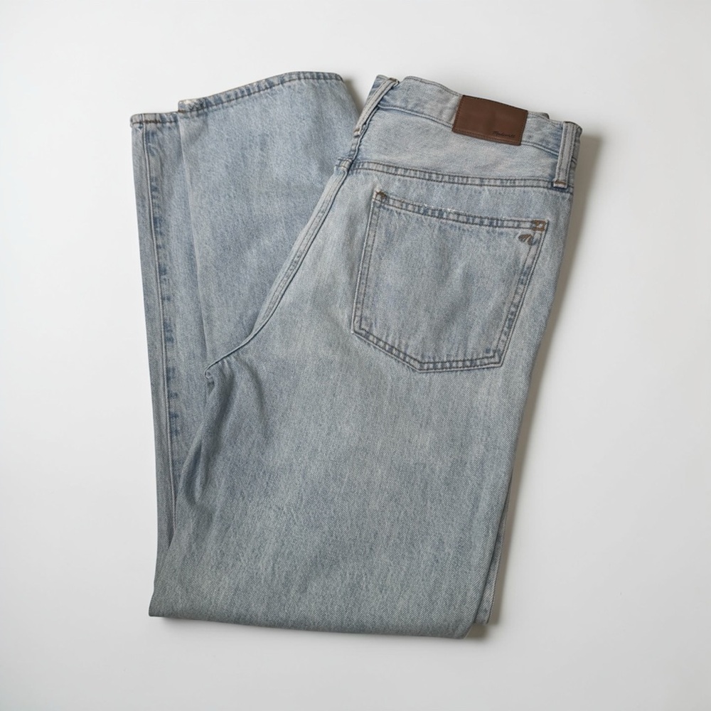 Madewell The Dadjean in light Blue  Wash: Ripped Edition Sz 27 - Picture 4 of 11